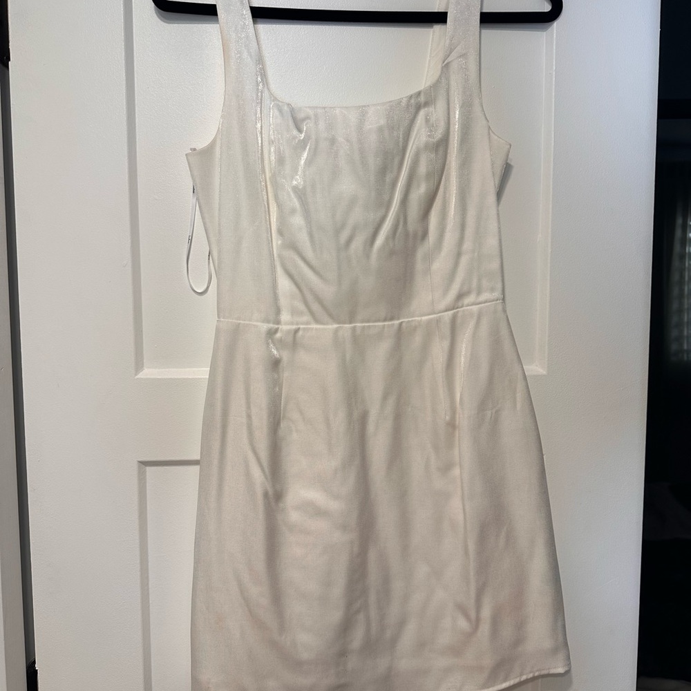Lulu's White Square Neck Mini Dress